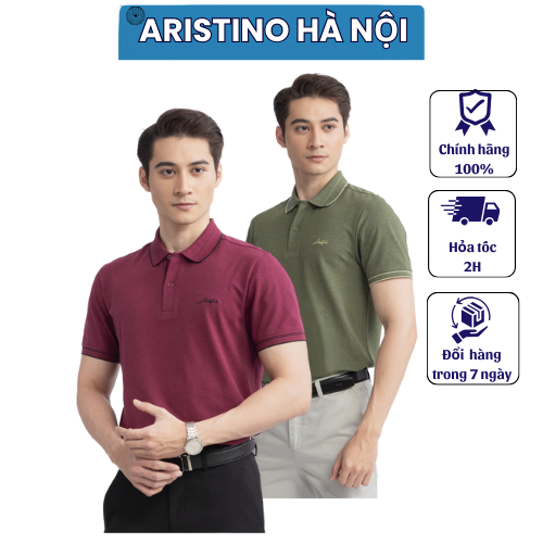 (SM-XL) เสื้อโปโลผู้ชาย Aristino คอปกแขนสั้น ผ้าฝ้ายเนื้อนุ่ม ยืด ทรงตรง APS115S3