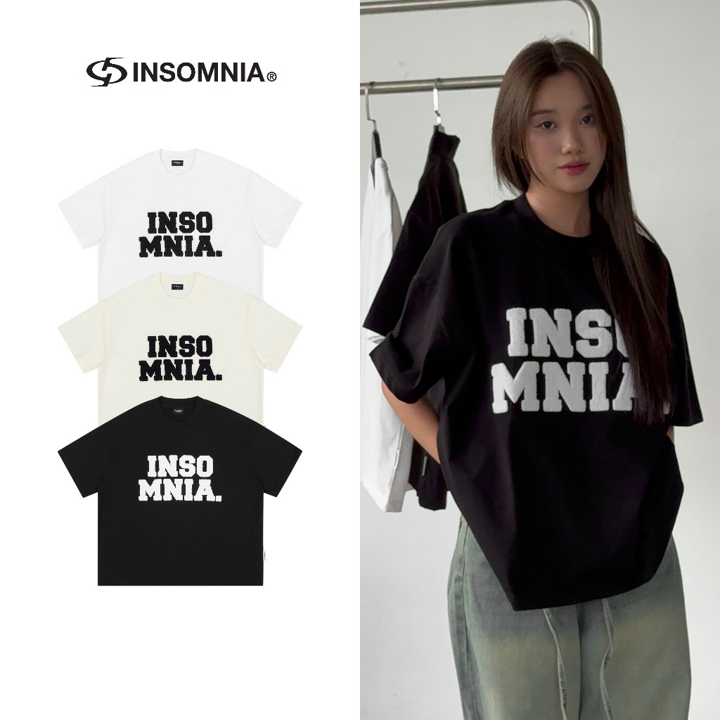 เสื้อยืด Boxy 280GSM Ruffled เย็บปักถักร้อย Ver 1 INSOMNIA แบรนด์ท้องถิ่น Unisex - TS026
