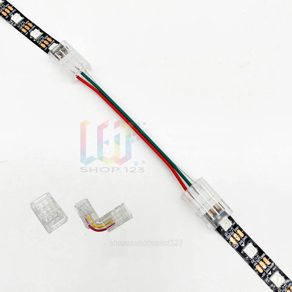 3PIN ขั้วต่อโปร่งใสสําหรับ led 10 มม. ws2811 ws2812b