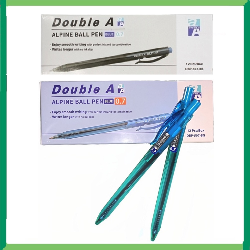 [สินค้าของแท้] กล่องปากกาลูกลื่น Alpine Double A DBP-507 พร้อมหมึกสีน้ําเงิน 0.7mm nib / ปากกาลูกลื่