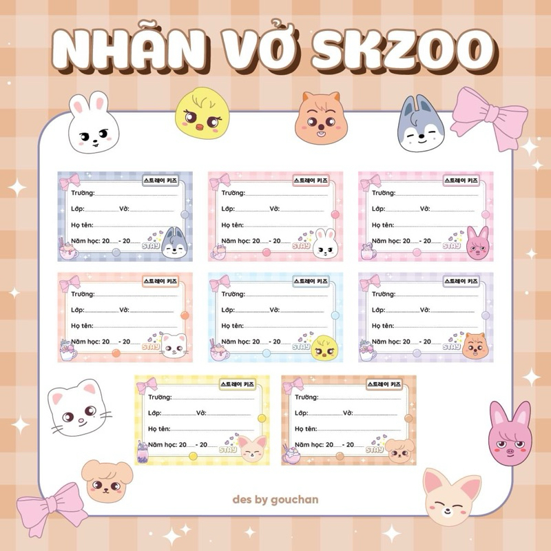 SKZOO ฉลากโน๊ตบุ๊ค**