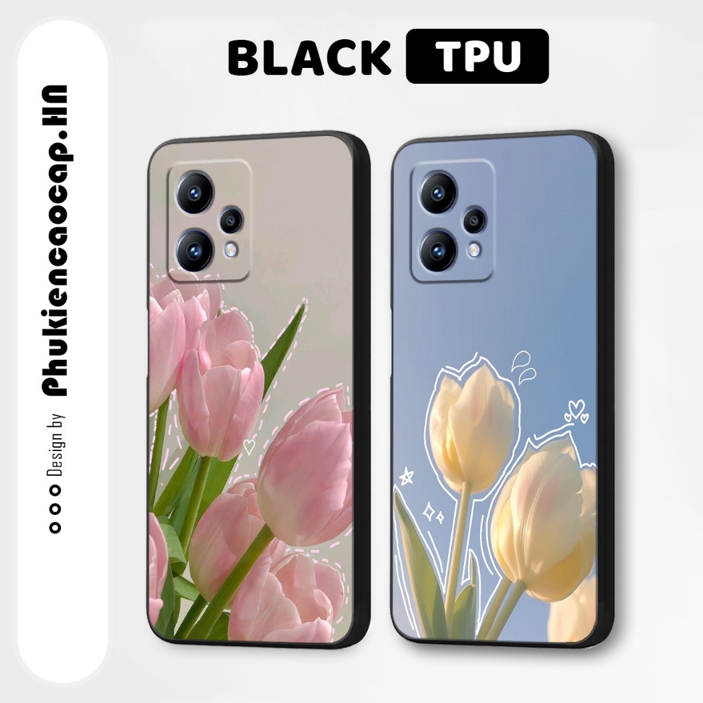 เคส Oppo Realme Narzo 50 / Realme Narzo 50i - เคส TPU คุณภาพสูงพิมพ์ลายดอกไม้ทิวลิปแฟชั่น