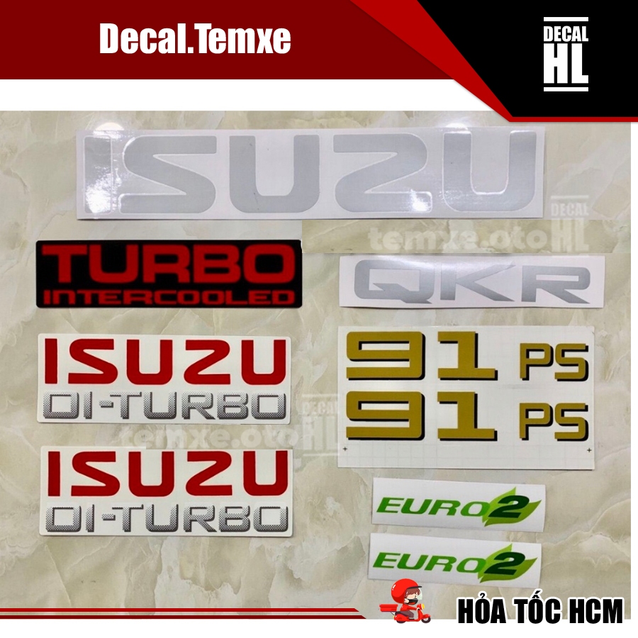 สติ๊กเกอร์ QKR 91ps สําหรับรถยนต์ Isuzu ครบชุดตามภาพ