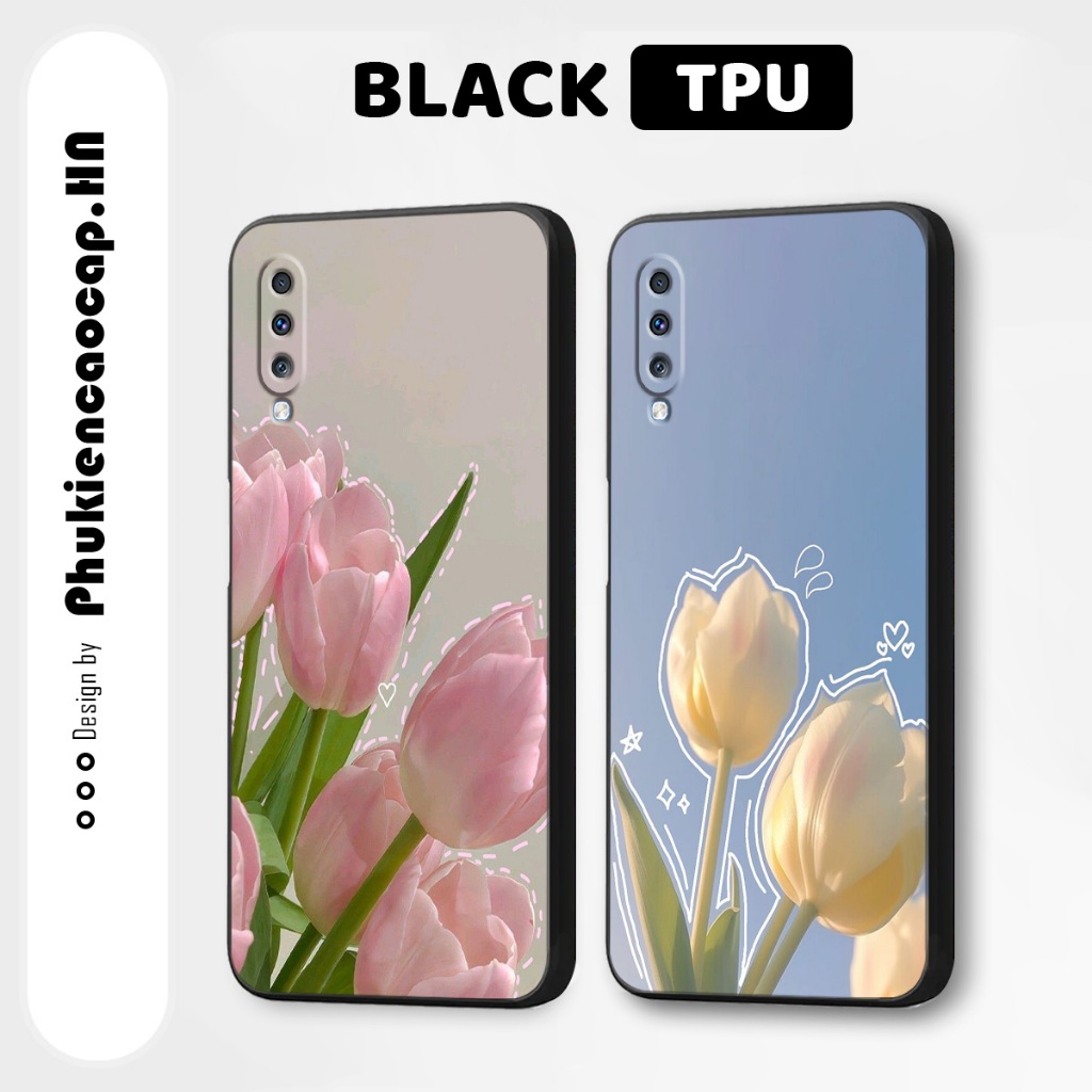 เคส Samsung A70 / A70s - เคส TPU คุณภาพสูง พิมพ์ลายดอกไม้ทิวลิป แฟชั่น