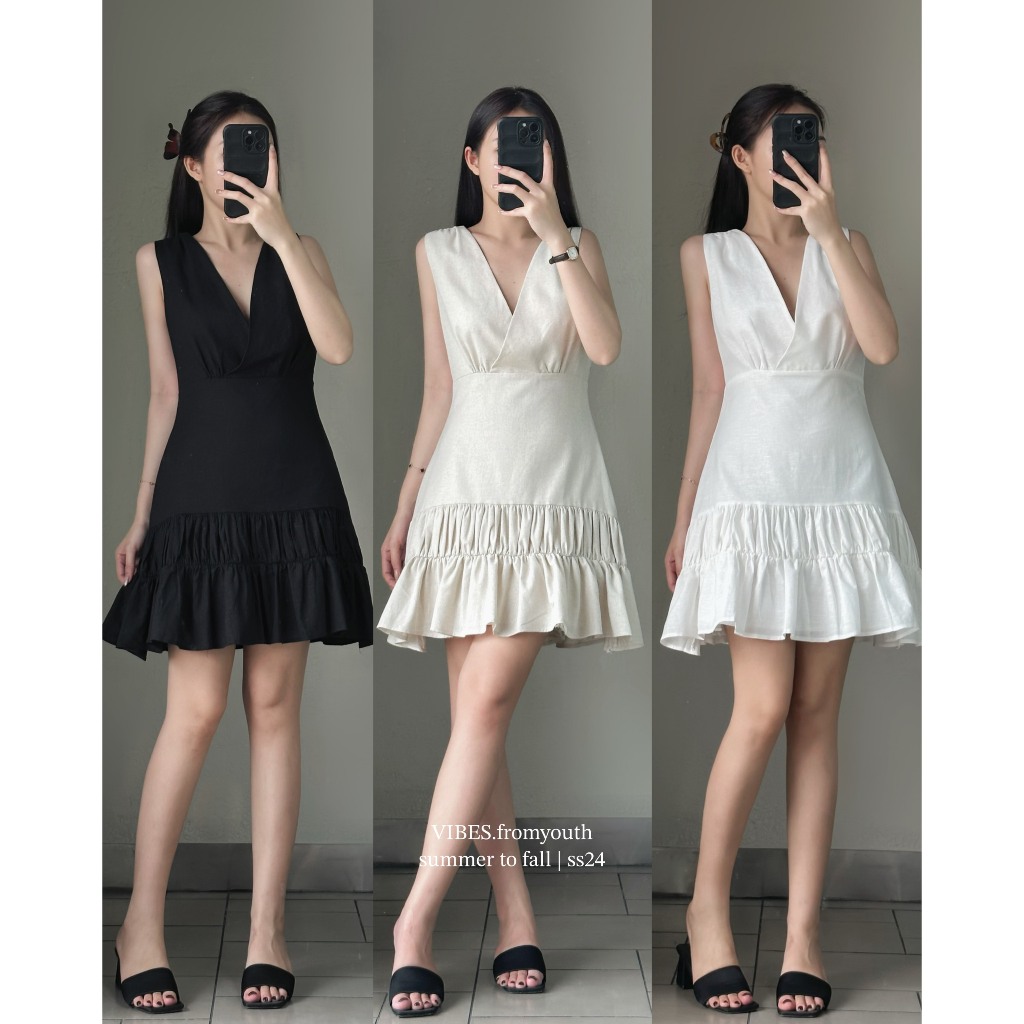 ชุด V-NECKLACE สั้นพร้อมขา BELLY_DA969