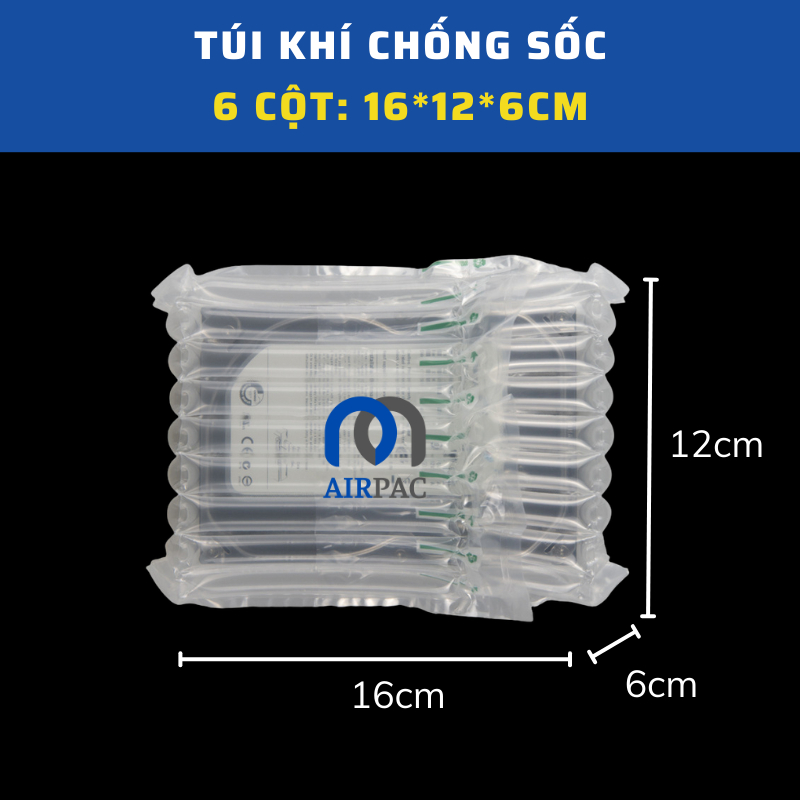 ฟิล์มคอลัมน์ลมรูปกันกระแทก ฟองอากาศพอง บรรจุภัณฑ์ โฟมกันระเบิด Airpac เพื่อปกป้องสินค้า ถุง 6 คอลัมน