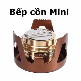 Bếp Cồn Mini Gấp Gọn Mang Đi Du Lịch, Cắm Trại Dã Ngoại Tiện Lợi Đi Camping
