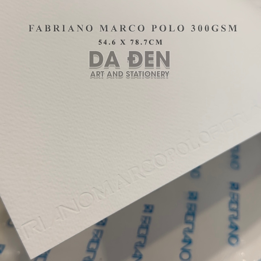 [หนังสีดํา] กระดาษสีน้ําอิตาลี 300gsm Fabriano Marco Polo 25% Cotton 54.6x78.7cm