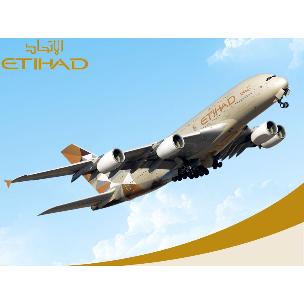 AIRBUS A380-800 ETIHAD Airways Commercial เครื่องบินกระดาษรุ่น
