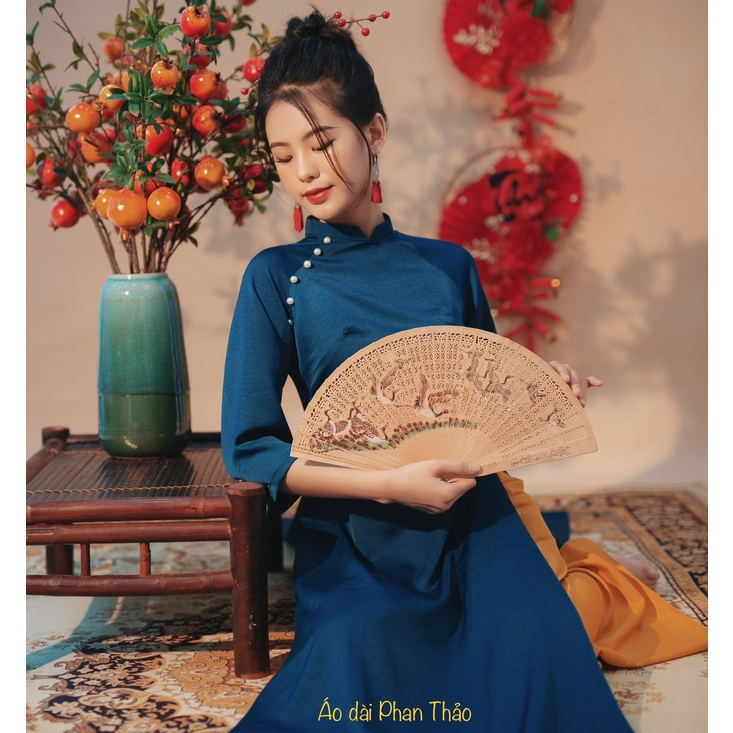 สไตล์ใหม่ ao dai สําหรับ Tet ทรงหลวม - รหัส ct3