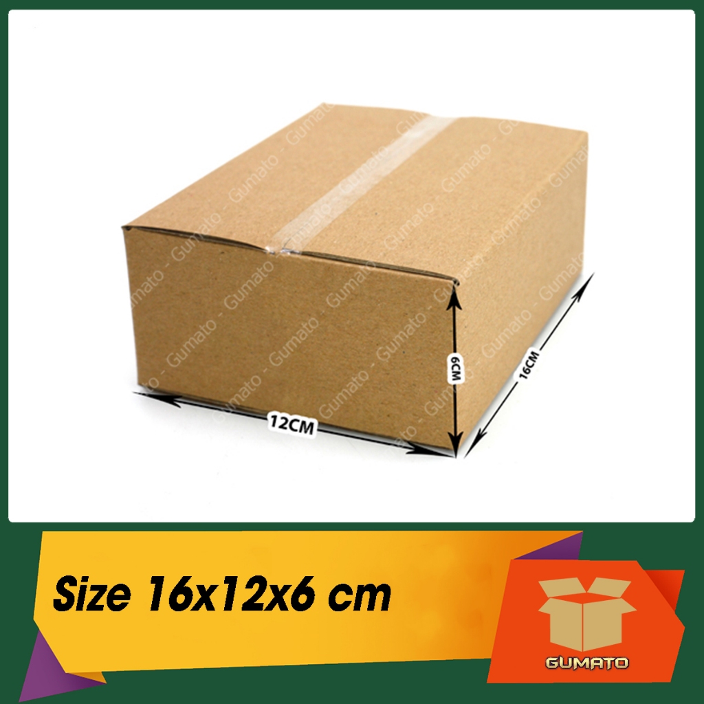 ขนาด 16x12x6 ซม. กล่องกระดาษ บรรจุที่ Gumato (รหัส P32)