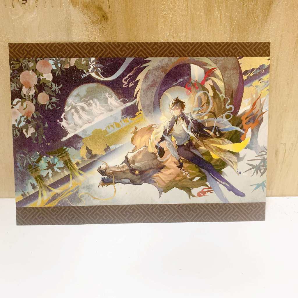 Fangoods fanmerch โปสการ์ด Genshin Impact Xiao Kazuha Zhongli