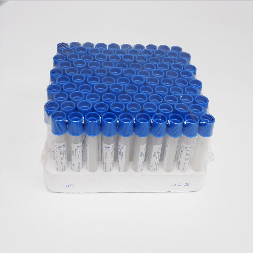 หลอดทดลองเก็บเลือดบรรจุ edta k2 anticoagulant พร้อมฝาพลาสติกสีเขียว (100 หลอด / 1 ตุ่ม) {HOT}.