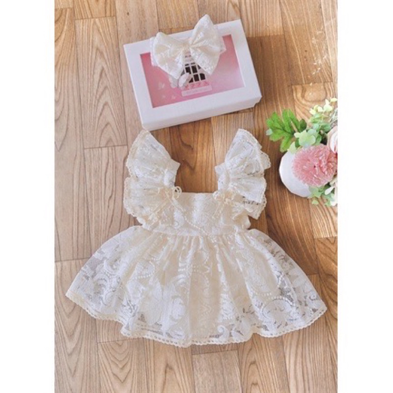 ชุดเดรสเด็กผู้หญิงทารกแรกเกิดชุดเดรสเด็กพร้อมอ่างสําหรับเด็กค60