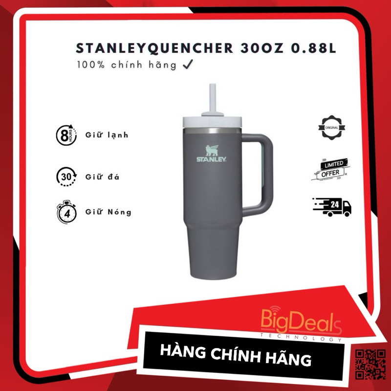 STANLEY QUENCHER H2.0 FLOWSTATE TUMBLER แก้วเก็บความร้อน 30oz, 0.888L ของแท้ ✔️ BigDeals VN