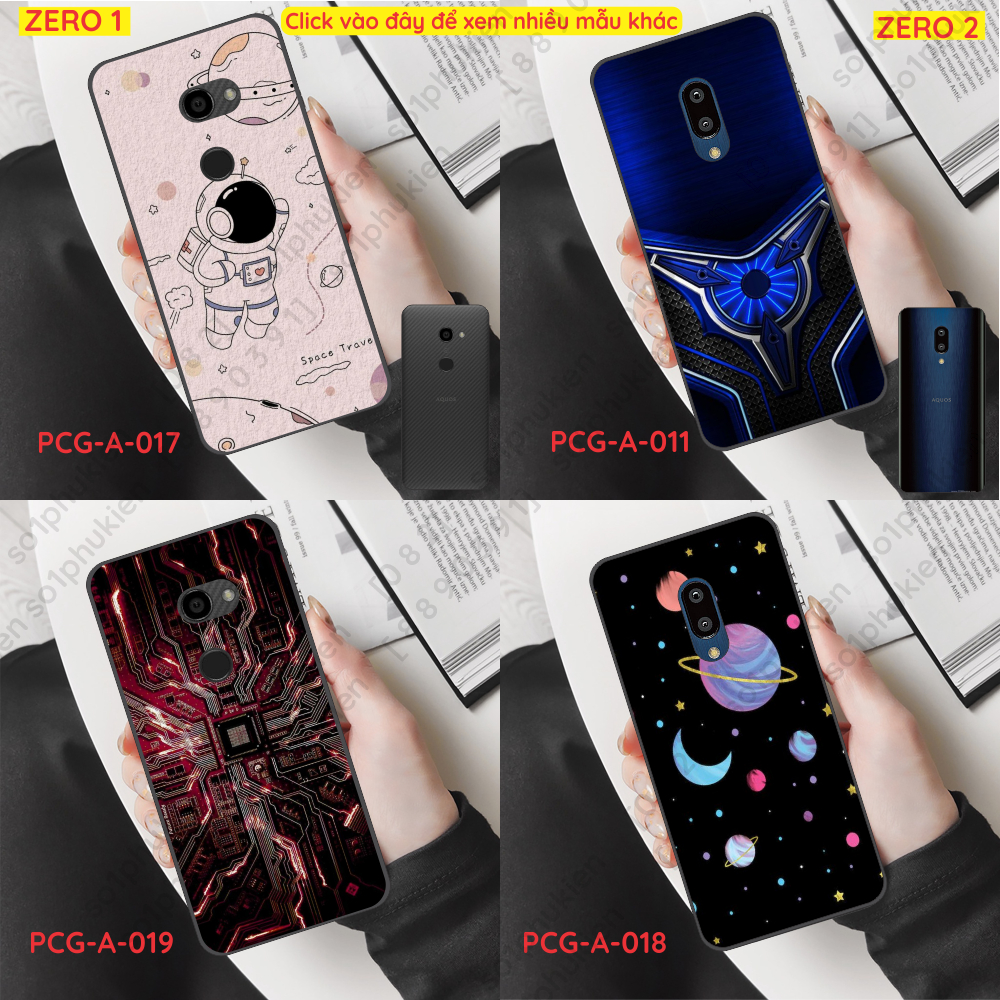 Sharp Zero 1 (Aquos Zero1)/ SH M10/ Sharp Zero 2 (Aquos Zero2)/ SHV47/ SH 01M เคสยืดหยุ่นสีดําพิมพ์ล