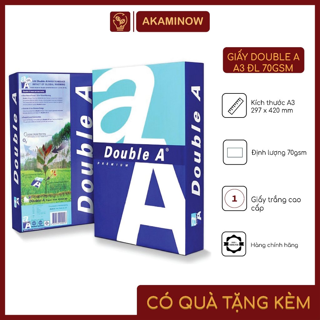 กระดาษพิมพ์ภาพ Double A3 DL 70แกรม