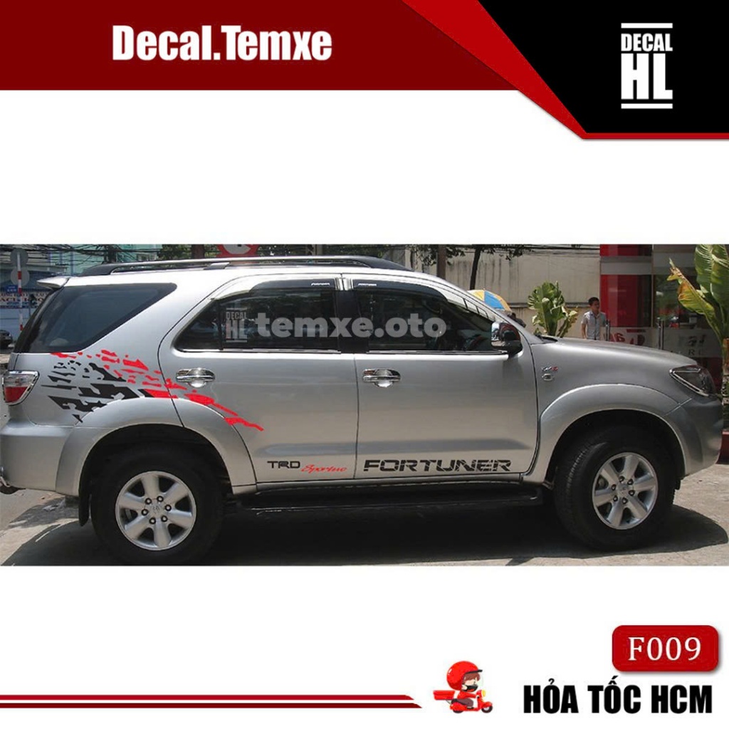 ชุดสติ๊กเกอร์ตกแต่งข้างรถ Fortuner F009