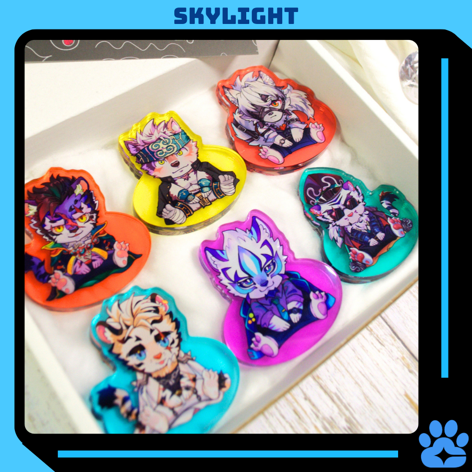 Mini Furry Standee รุ่น MOUNTAIN - YAO - KAMUI - SADAYOSHI - JINQIU - VON LYCAON - 2 ด้าน - 6cm