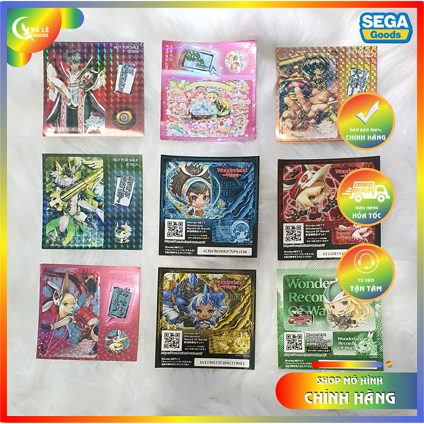 ของแท้ Sega อะนิเมะ Wonderland Wars - อะนิเมะ Fairy War ของขวัญการ์ด