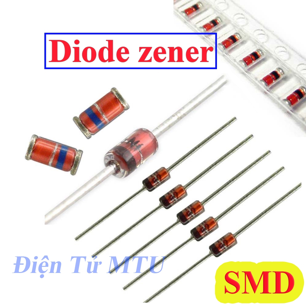 Diode Zener 1 / 2W - สติ๊กเกอร์ติดเท้า SMD 1206 LL34 - หลากหลายประเภท - (ถุง 10 ชิ้น)