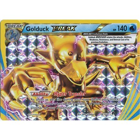 การ์ดโปเกมอน - TCG - Golduck Break - 18/122 - Break Rare