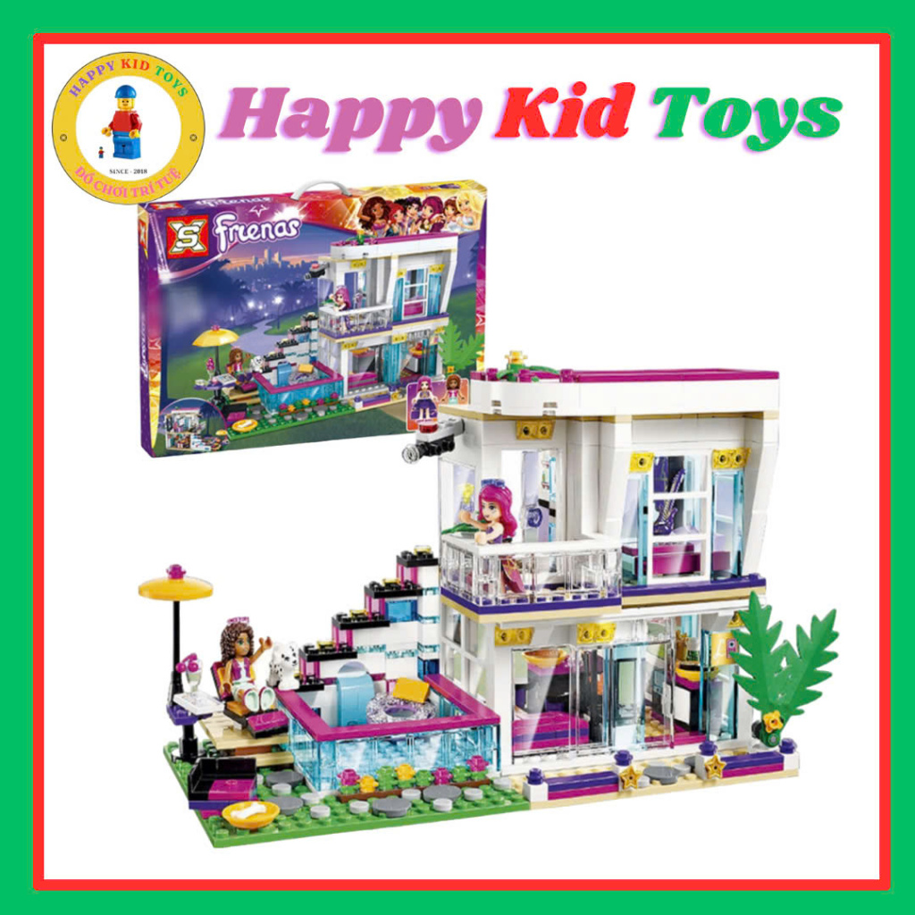 Livis Happykidtoyss Pink Villa House ประกอบของเล่นสําหรับเด็กผู้หญิง - SX3008 10498 18061 รวม 760 ชิ