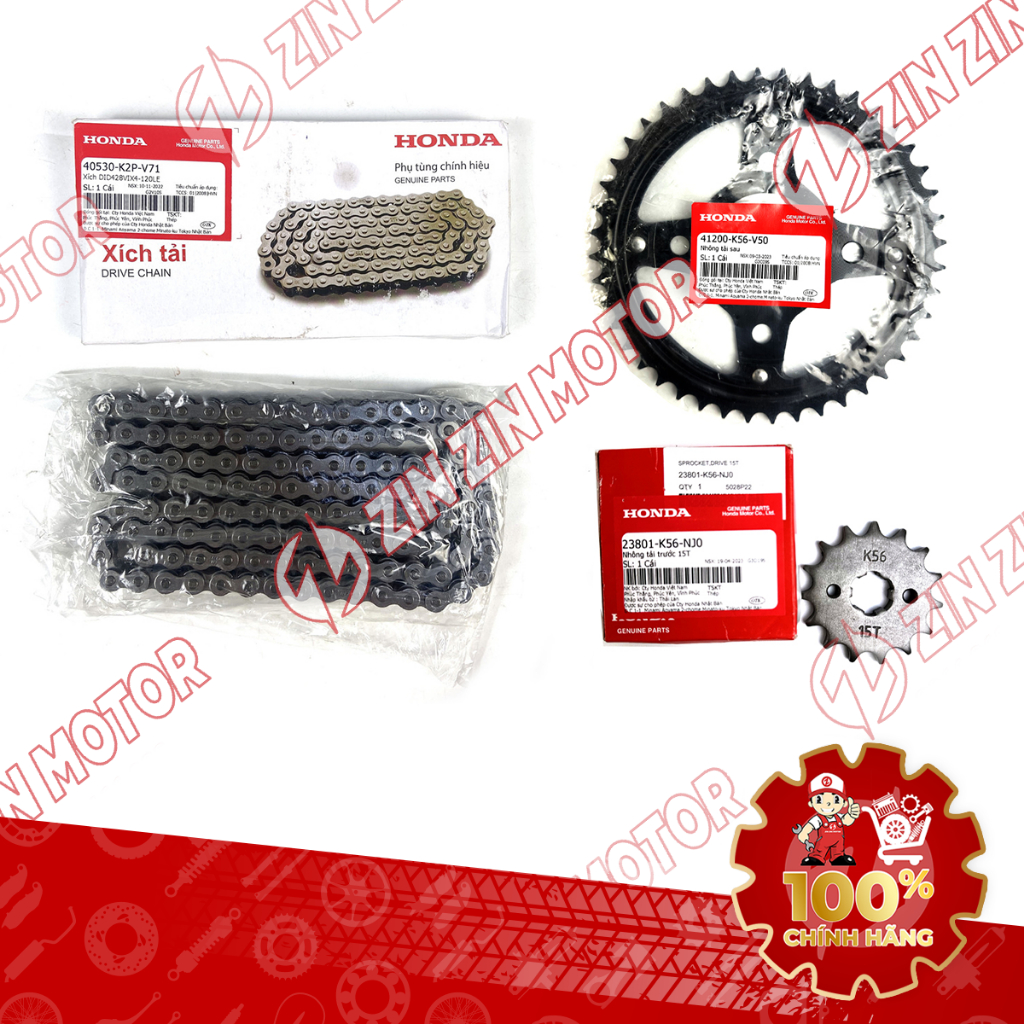 Winner V1, Winner X V3, V2, RS150 V1 V2 V3, RS150X (15T Sprocket), (เฟือง 44T) ของแท้ - ZZM