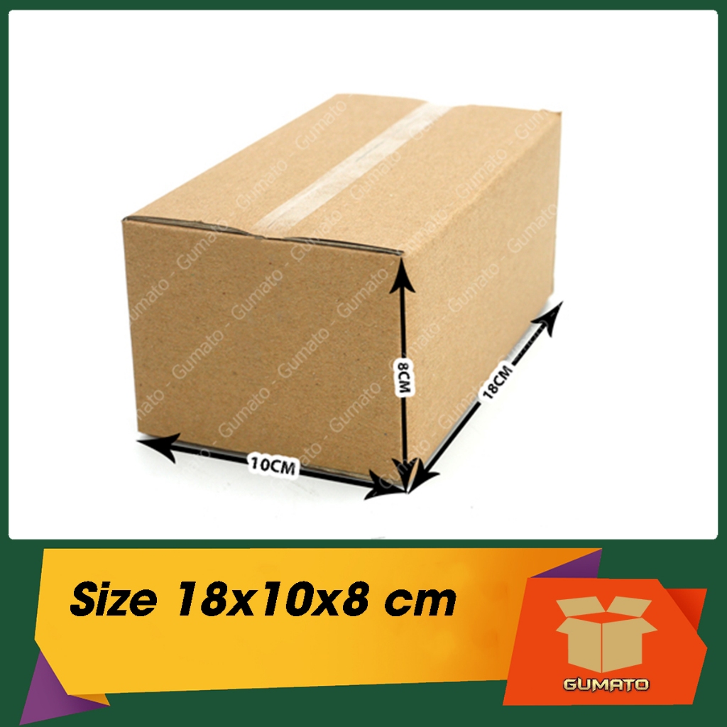 ขนาด 18x10x8 ซม. กล่องกระดาษ บรรจุที่ Gumato (รหัส P38)