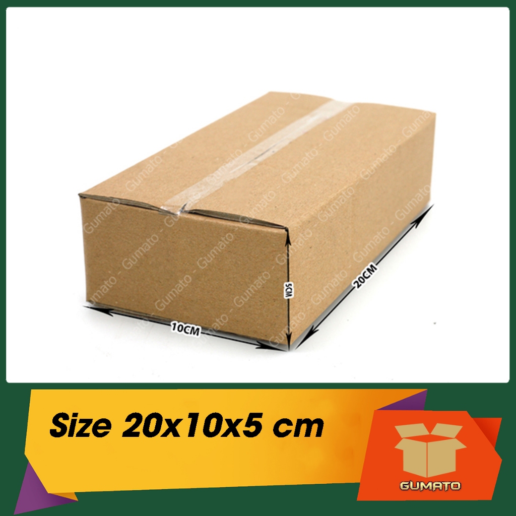 ขนาด 20x10x5 ซม. กล่องกระดาษ บรรจุที่ Gumato (รหัส P43)
