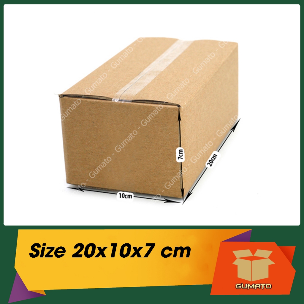 ขนาด 20x10x7 ซม. กล่องกระดาษ บรรจุที่ Gumato (รหัส P44)
