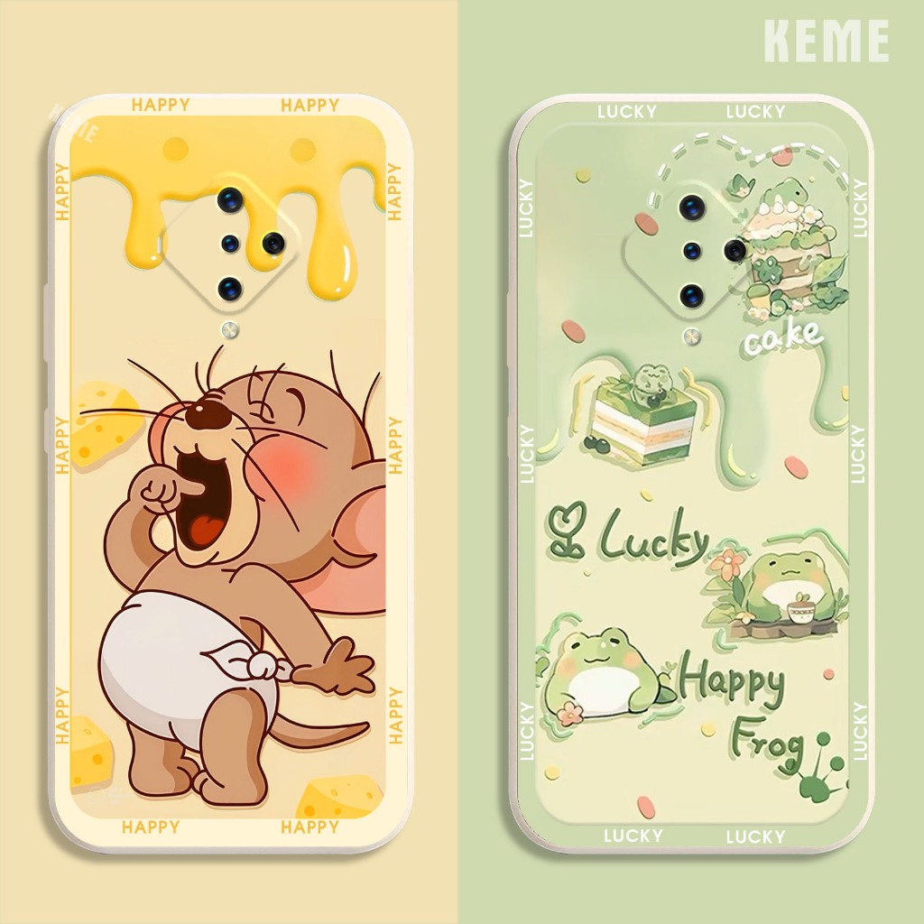 [ขอบเหลี่ยม][กันรอยกล้อง] เคส Vivo S1 Pro / Y9s / X50 Lite พิมพ์ลายนักบินอวกาศน่ารัก