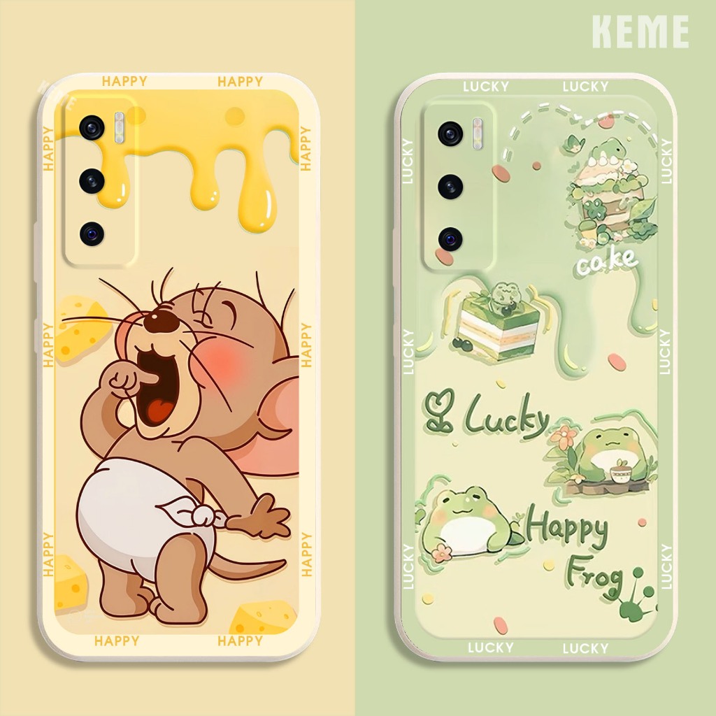 [ขอบเหลี่ยม][กันรอยกล้อง] เคส Vivo V20 SE / V2022 พิมพ์ลายนักบินอวกาศน่ารัก