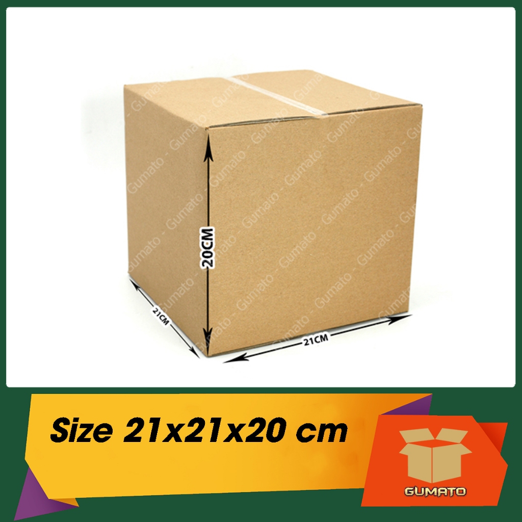ขนาด 21x21x20 ซม. กล่องกระดาษ บรรจุที่ Gumato (รหัส P57)