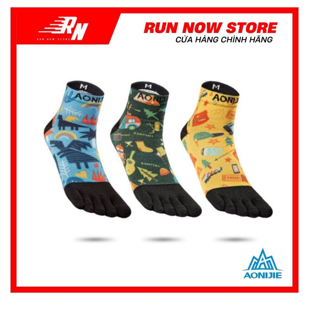 AONIJIE E4842 ถุงเท้าวิ่งถุงเท้าป้องกันการม้วนห้านิ้ว