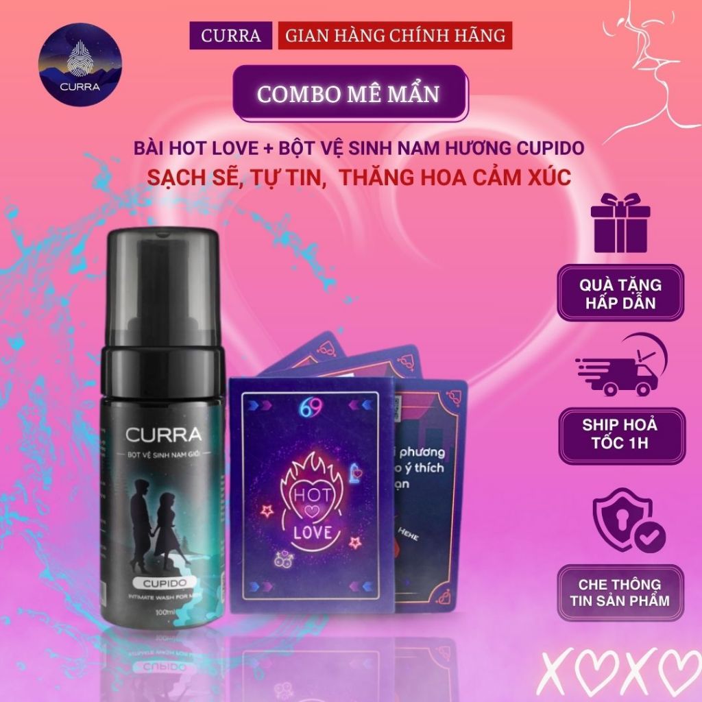 CURRA Enchanting Combo, 69 Hot Love laksa ดาดฟ้าและโฟมห้องน้ําผู้ชายกลิ่นมิ้นท์ Cupido 100ml