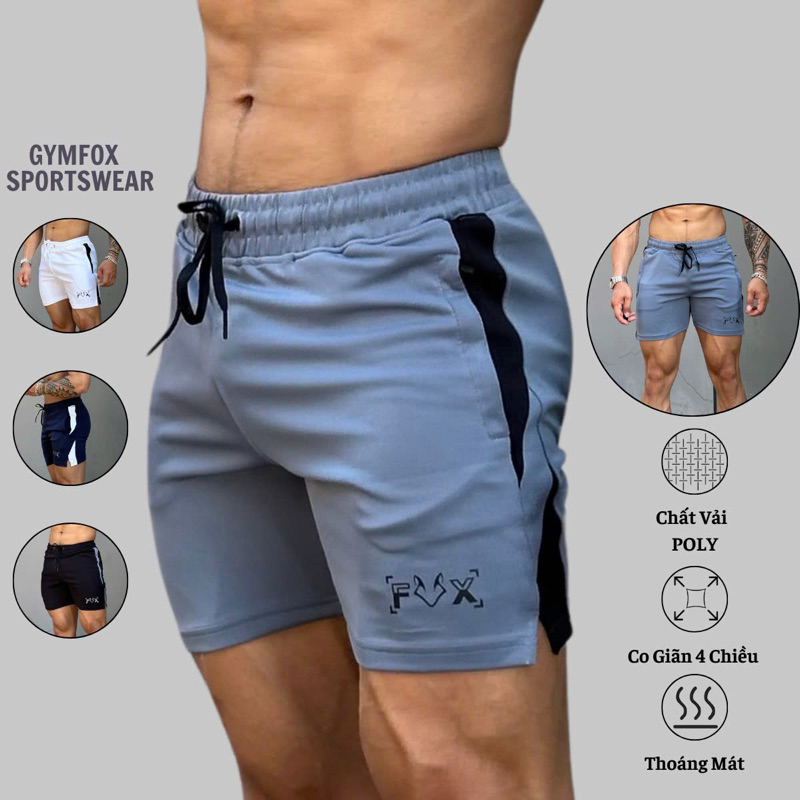 ใหม่ GymFox Body Form Flattering กางเกงกีฬาขาสั้น