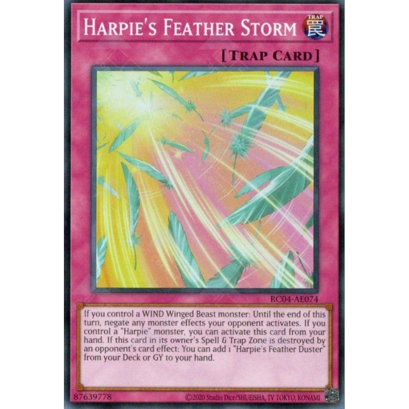 การ์ด Yugioh AE: RC04-AE074 Harpies Feather Storm (SR)