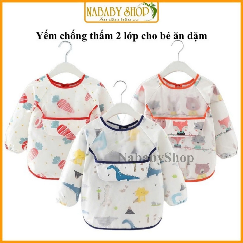 BLW ผ้ากันเปื้อนเด็กพร้อมอาหารล้ม รางน้ําแขนยาวกันน้ําคุณภาพสูงสําหรับเด็กทารก