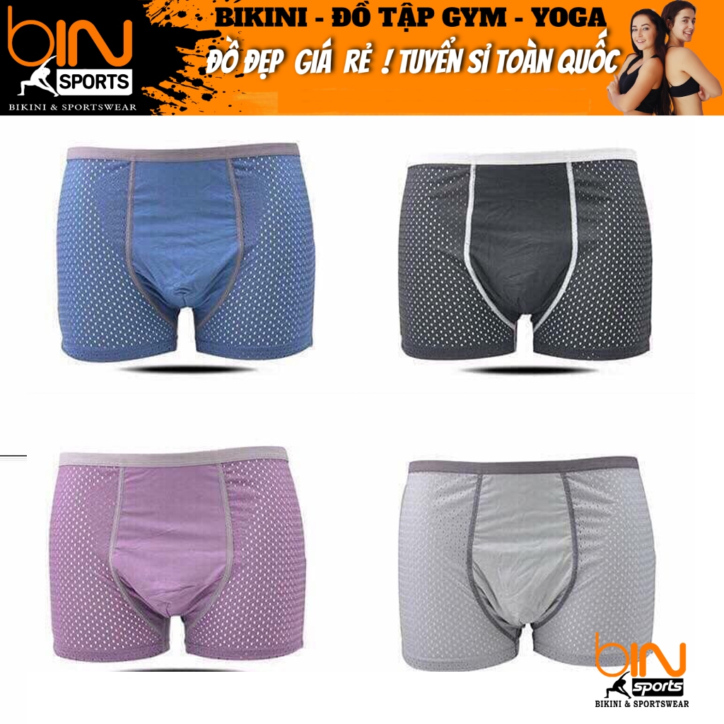 กางเกงชั้นในชายระบายอากาศกล่อง 4 ชิ้น BINSPORTS QL001