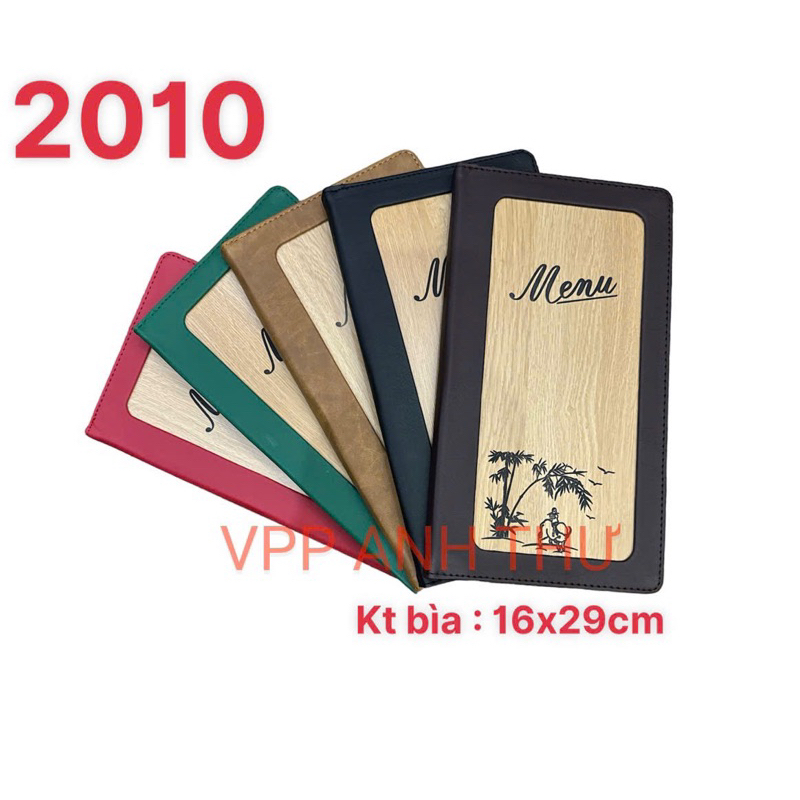 WOODEN LEATHER MENU COVER ROLL 10-20 LEAVES 2010 (16x29 ซม.)