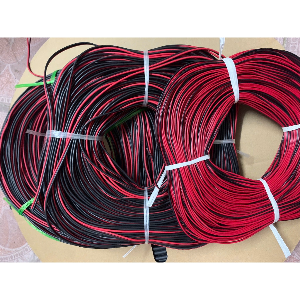 สายไฟคู่สีแดงและดํา 2x26awg 2x24awg 2x22awg แกนทองแดง 100% | ไฮสหภาพยุโรป นะุง