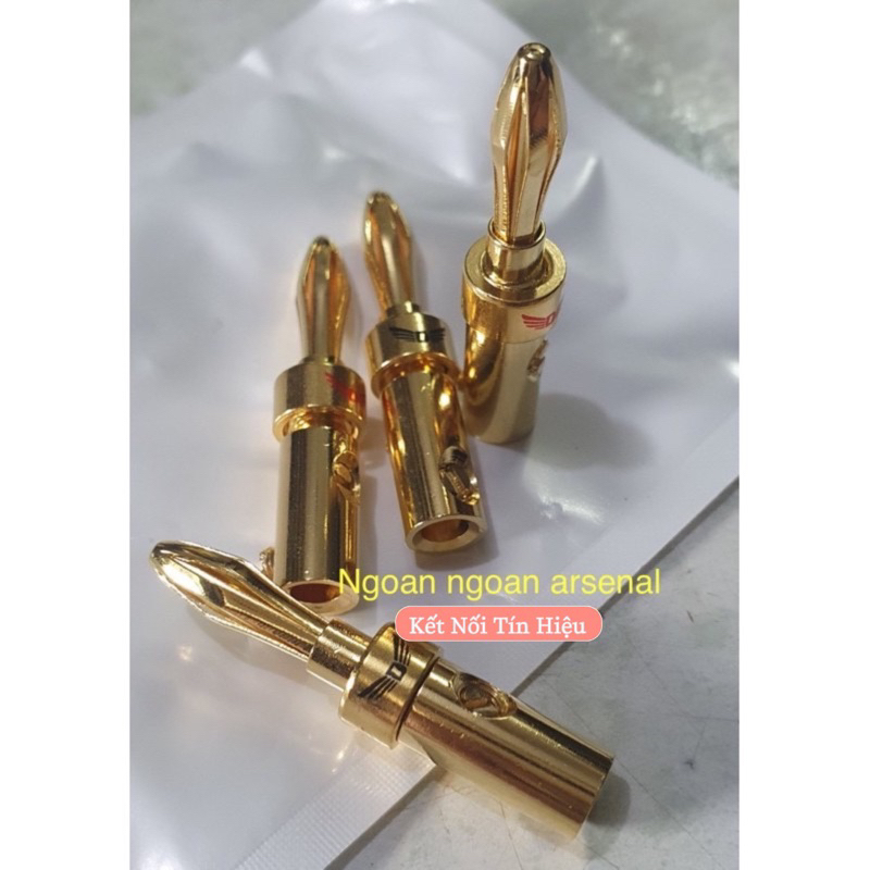 Banana Jack สําหรับลําโพงและเครื่องขยายเสียง WIN ชุบทอง 1U และ 2U