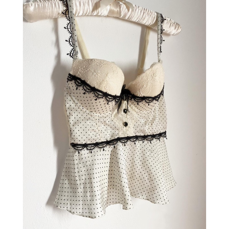 BnW คอร์เซ็ทลายจุด 2 มือ(B75)