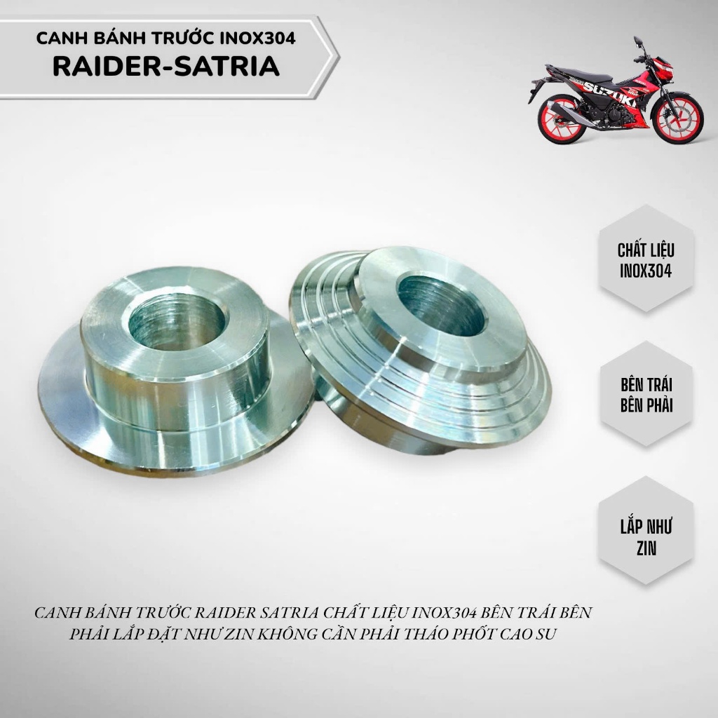 ซุปล้อหน้า Raider / Satria สแตนเลสเค้กซุป 304 ประกอบโดยไม่ต้องถอดซีลยาง