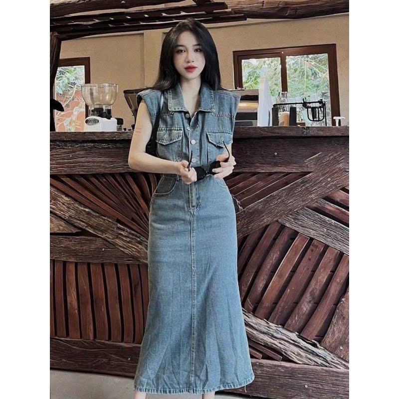 ชุดเดรส jem สูง-qc มีกระดุมซิปพร้อมกระเป๋าทางการแพทย์