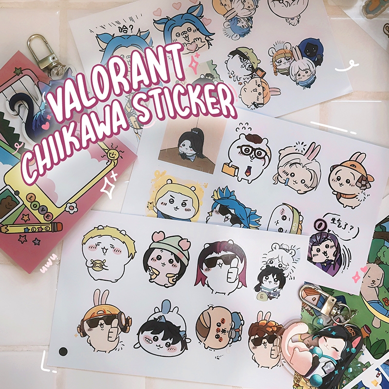 ชุดสติ๊กเกอร์ Lovely VALORANT Chiikawa - สติ๊กเกอร์วาลอนจิคาวะ