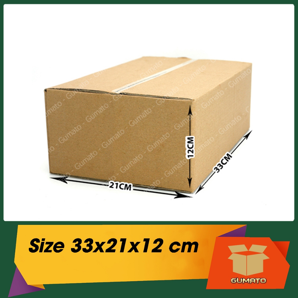 ขนาด 33x21x12 ซม. กล่องกระดาษ บรรจุที่ Gumato (รหัส P91)