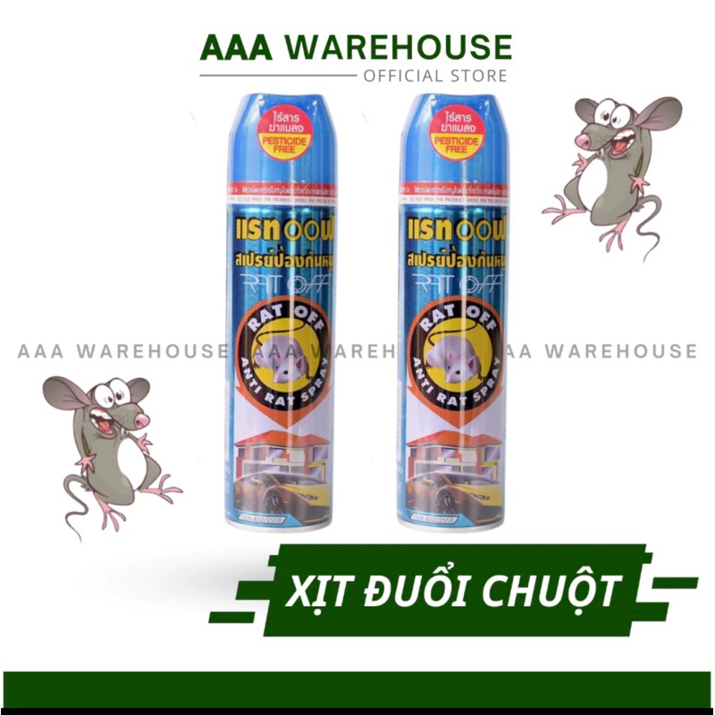 ขวดสเปรย์ไล่หนู นําเข้าจากประเทศไทย - RAT OFF ANTI RAT SPRAY 300ml