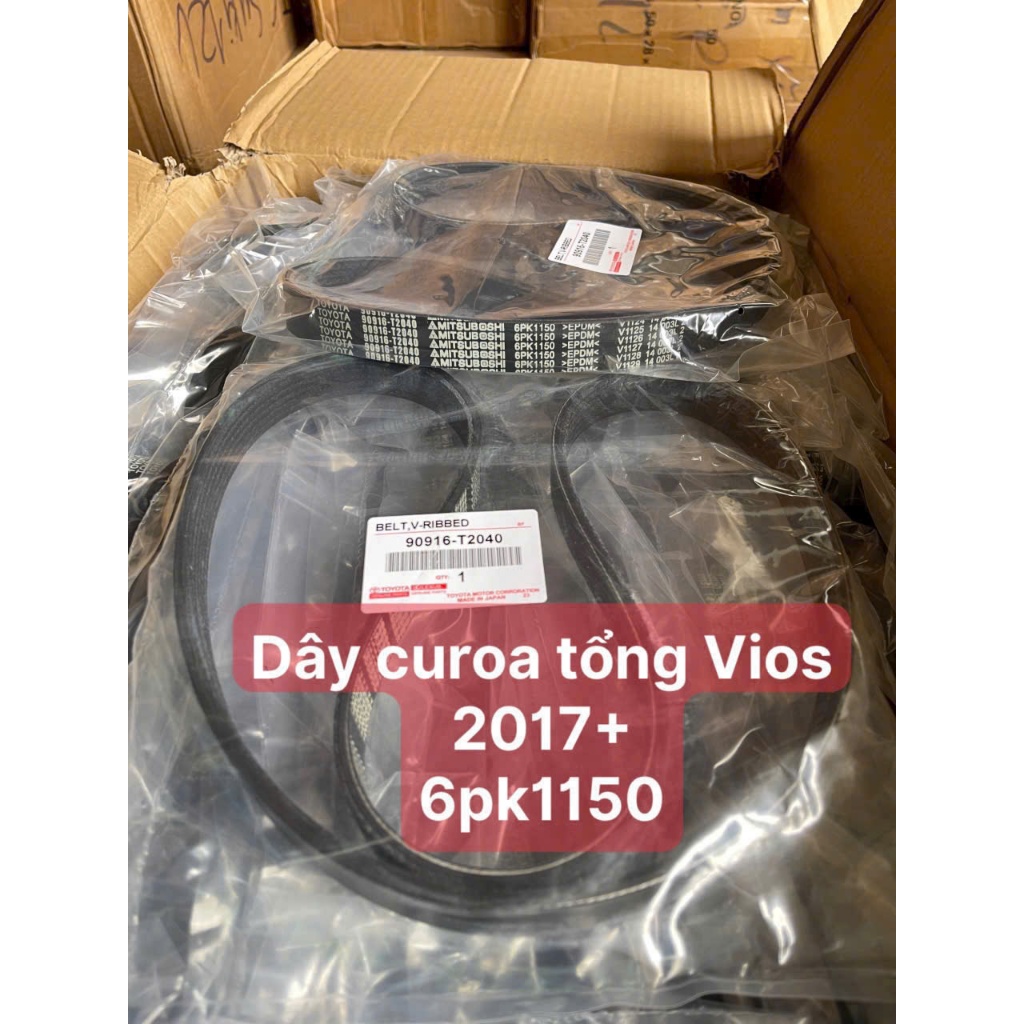 สายพานหลักสําหรับ Toyota Vios Yaris 2003-2007 4PK1240 2008-2013 4PK1220 2017-2025 รหัส 6PK1150
